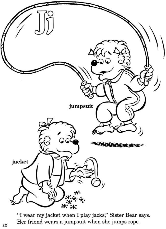 Plansa de colorat cu Ursul Berenstain 29 22